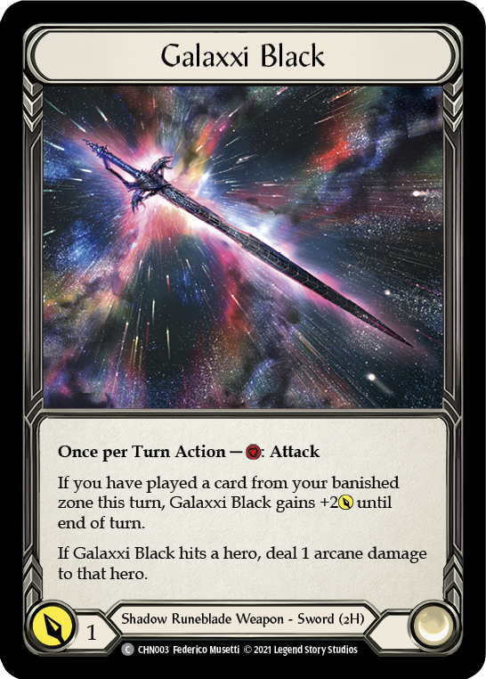 Galaxxi Black [CHN003] (Monarch Chane Blitz Deck) | Chromatic Games