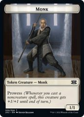 Boar // Monk Double-Sided Token [Double Masters 2022 Tokens] | Chromatic Games