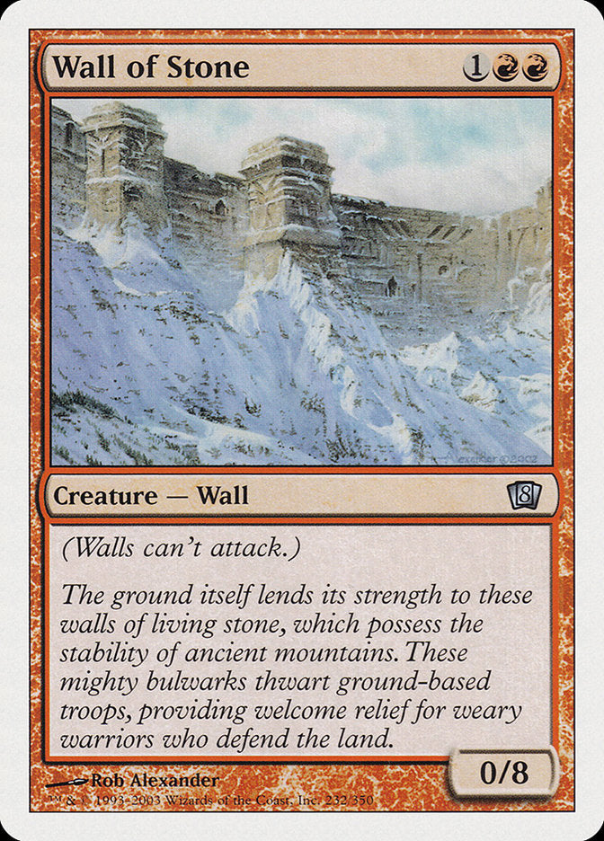 Wall of Stone [Eighth Edition] | Chromatic Games