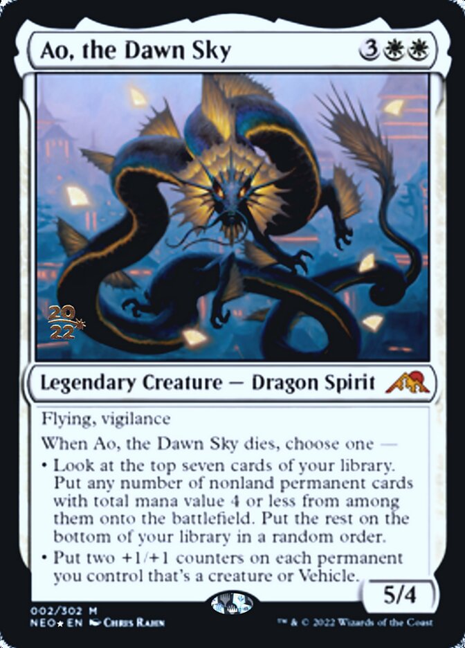 Ao, the Dawn Sky [Kamigawa: Neon Dynasty Prerelease Promos] | Chromatic Games