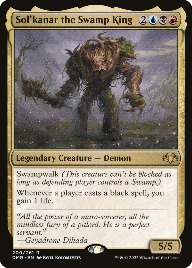 Sol'kanar the Swamp King [Dominaria Remastered] | Chromatic Games