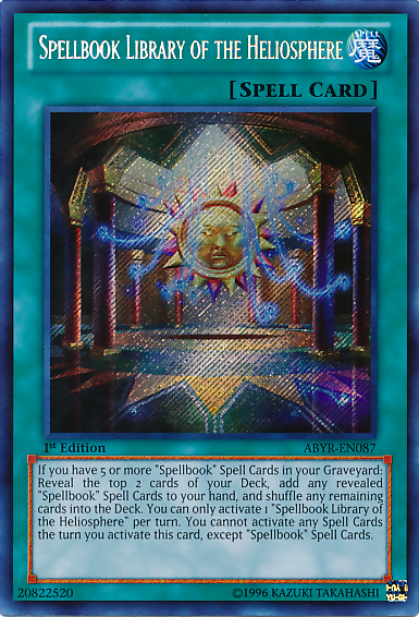 Spellbook Library of the Heliosphere [ABYR-EN087] Secret Rare | Chromatic Games