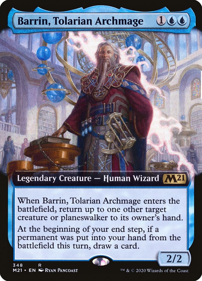 Barrin, Tolarian Archmage (Extended Art) [Core Set 2021] | Chromatic Games