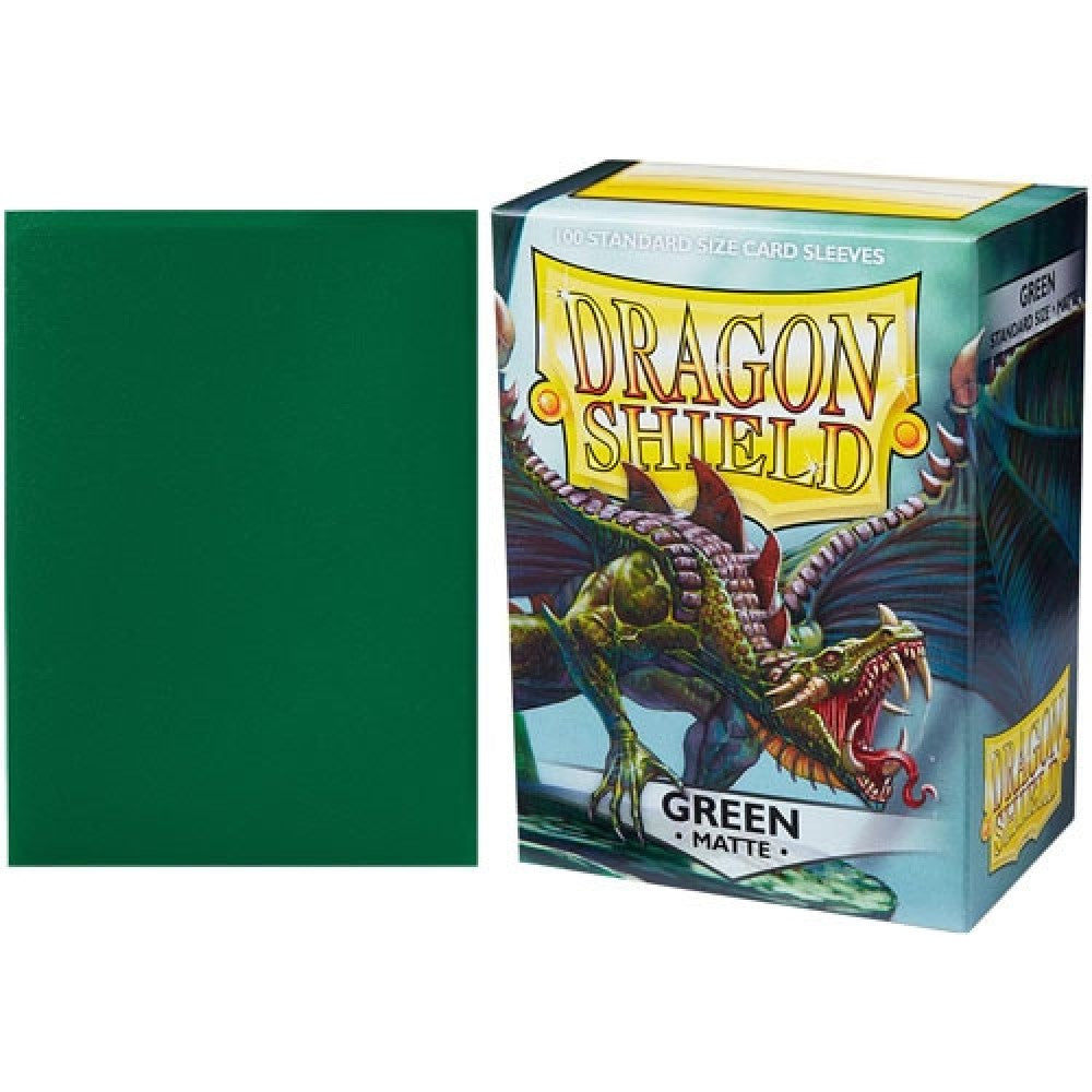 Dragon Shield Matte Sleeves Standard Size Green | Chromatic Games