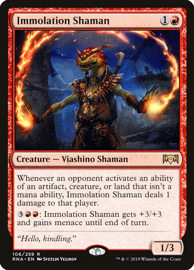 Immolation Shaman [Ravnica Allegiance] | Chromatic Games