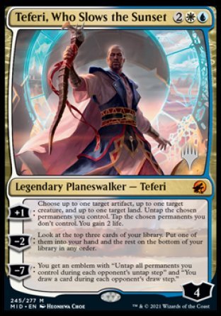 Teferi, Who Slows the Sunset (Promo Pack) [Innistrad: Midnight Hunt Promos] | Chromatic Games