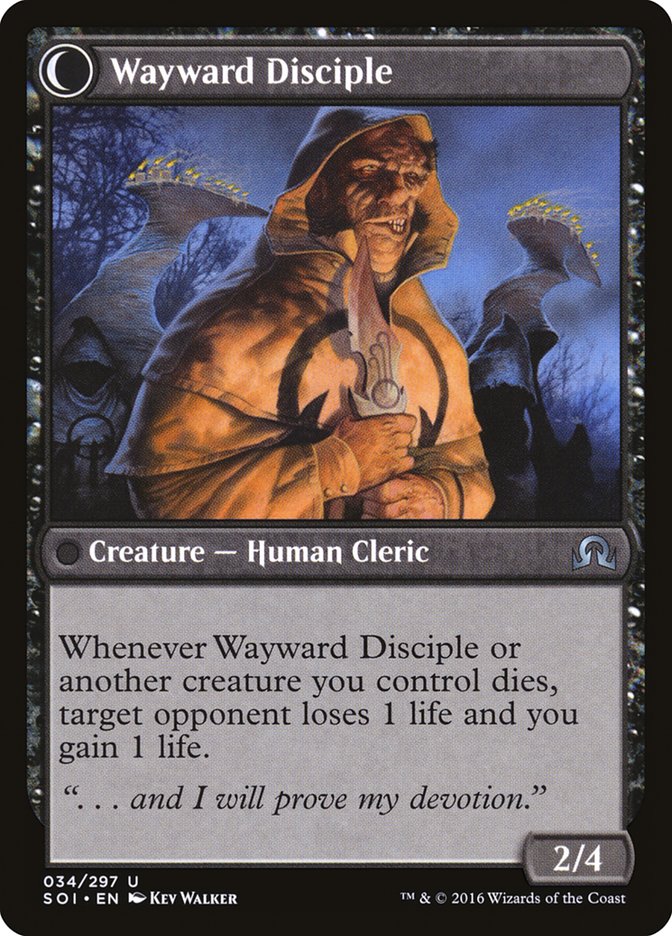 Pious Evangel // Wayward Disciple [Shadows over Innistrad] | Chromatic Games