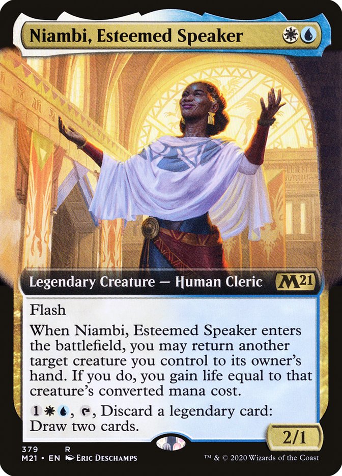 Niambi, Esteemed Speaker (Extended Art) [Core Set 2021] | Chromatic Games