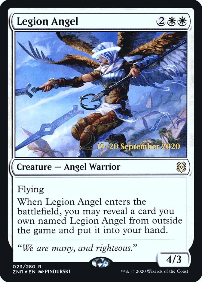 Legion Angel [Zendikar Rising Prerelease Promos] | Chromatic Games