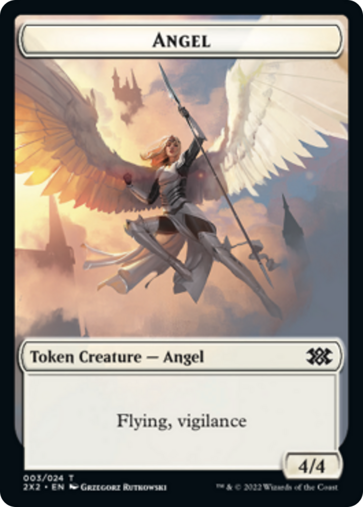 Faerie Rogue // Angel Double-Sided Token [Double Masters 2022 Tokens] | Chromatic Games