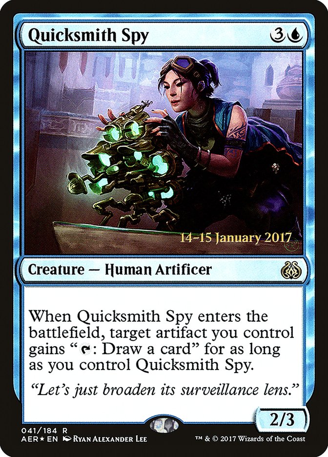 Quicksmith Spy [Aether Revolt Prerelease Promos] | Chromatic Games