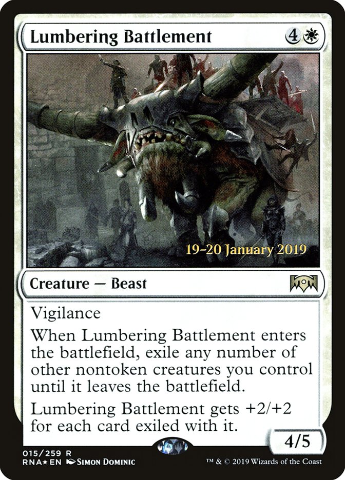 Lumbering Battlement [Ravnica Allegiance Prerelease Promos] | Chromatic Games