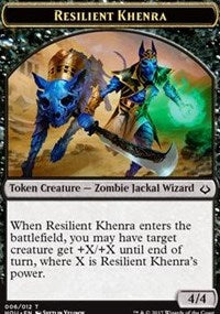 Resilient Khenra // Cat Double-Sided Token [Hour of Devastation Tokens] | Chromatic Games