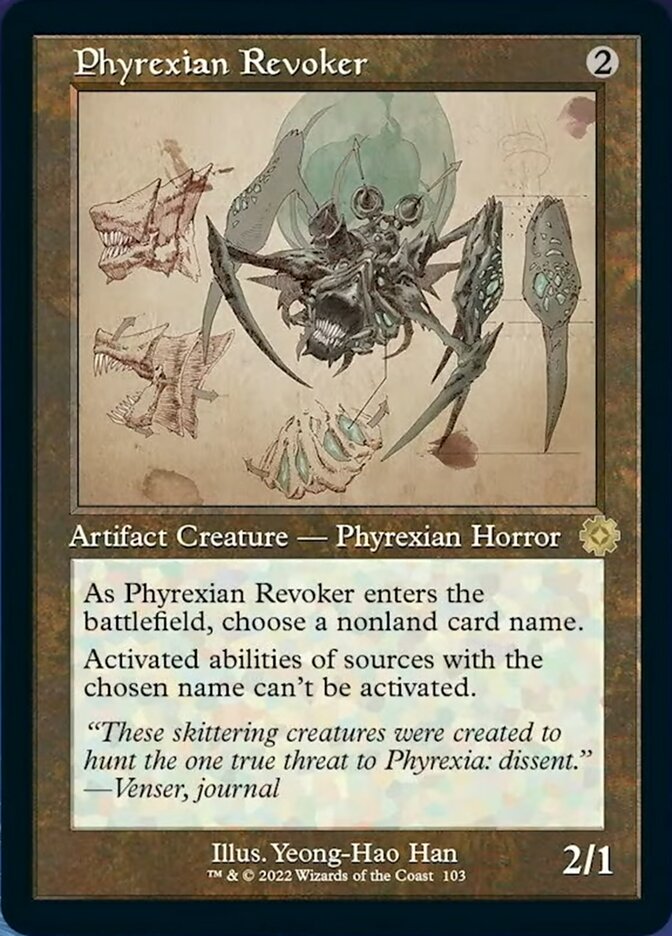 Phyrexian Revoker (Retro Schematic) [The Brothers' War Retro Artifacts] | Chromatic Games