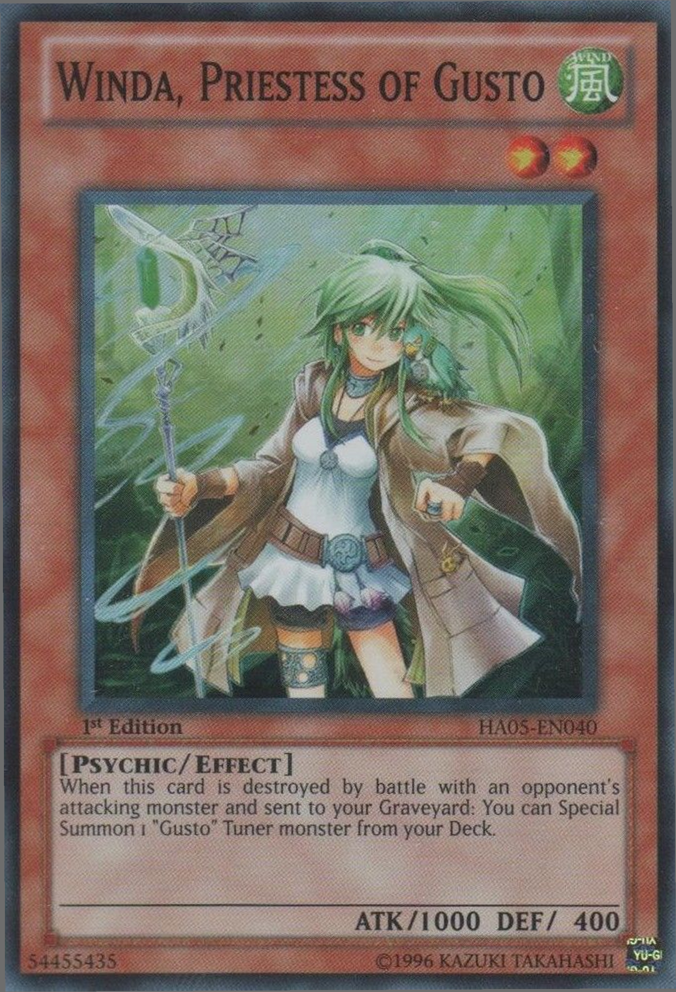 Winda, Priestess of Gusto [HA05-EN040] Super Rare | Chromatic Games