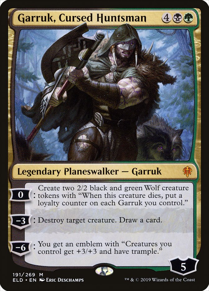 Garruk, Cursed Huntsman [Throne of Eldraine] | Chromatic Games