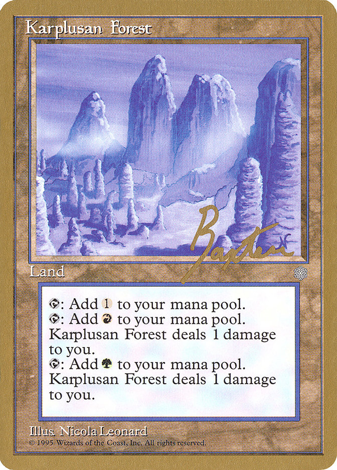 Karplusan Forest (George Baxter) [Pro Tour Collector Set] | Chromatic Games