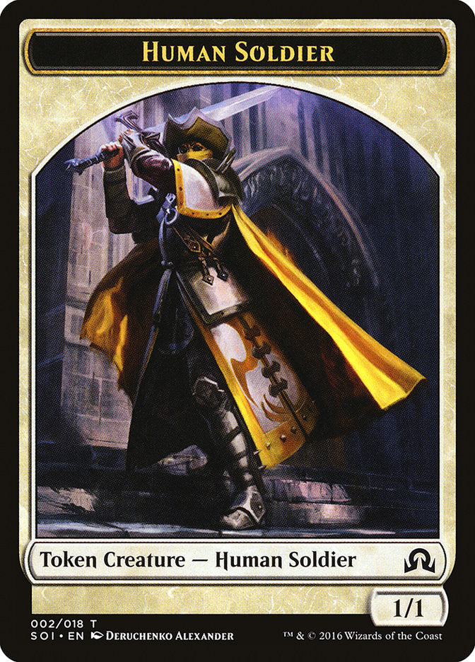 Human Soldier Token [Shadows over Innistrad Tokens] | Chromatic Games