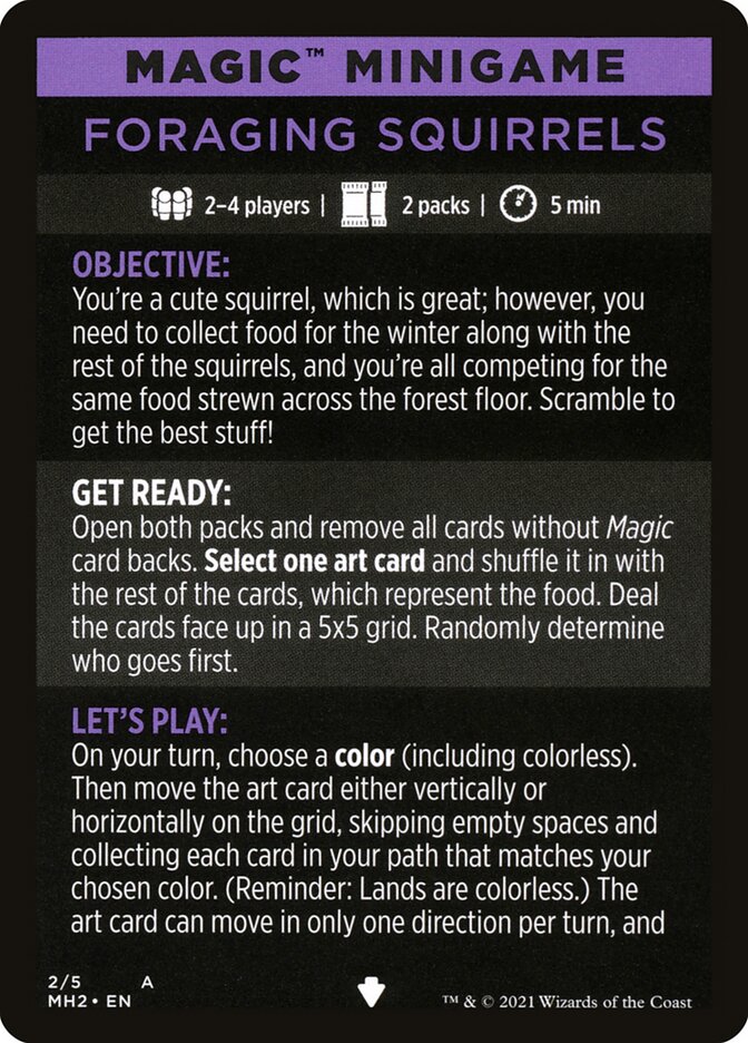 Foraging Squirrels (Magic Minigame) [Modern Horizons 2 Minigame] | Chromatic Games