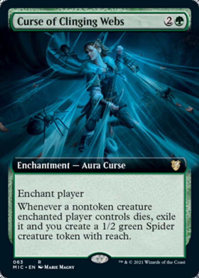 Curse of Clinging Webs (Extended Art) [Innistrad: Midnight Hunt Commander] | Chromatic Games