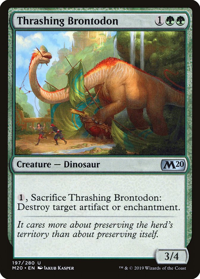 Thrashing Brontodon [Core Set 2020] | Chromatic Games