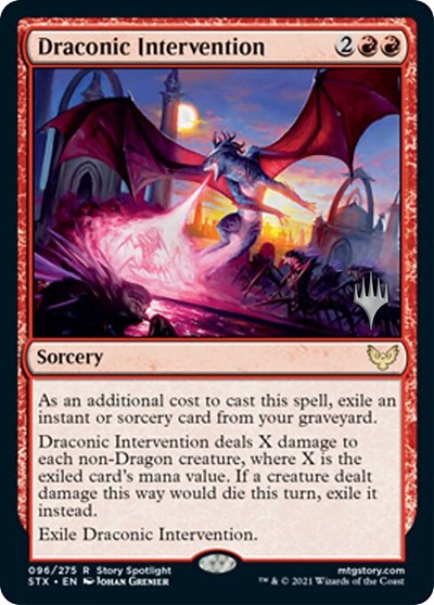 Draconic Intervention (Promo Pack) [Strixhaven: School of Mages Promos] | Chromatic Games