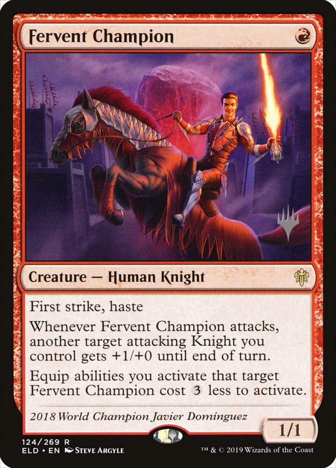 Fervent Champion (Promo Pack) [Throne of Eldraine Promos] | Chromatic Games