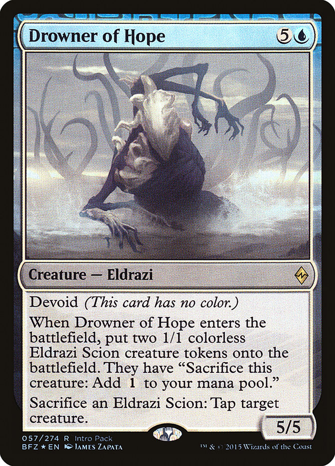 Drowner of Hope (Intro Pack) [Battle for Zendikar Promos] | Chromatic Games