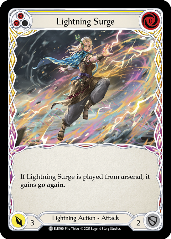 Lightning Surge (Yellow) [ELE190] (Tales of Aria)  1st Edition Normal | Chromatic Games