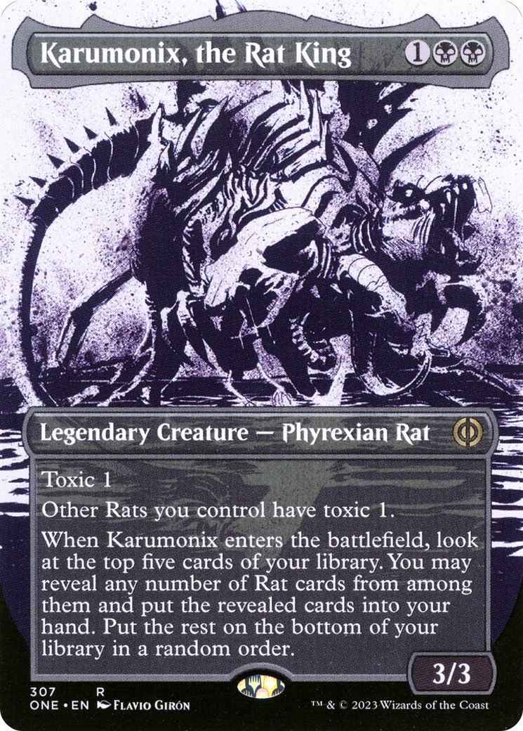 Karumonix, the Rat King (Borderless Ichor) [Phyrexia: All Will Be One] | Chromatic Games