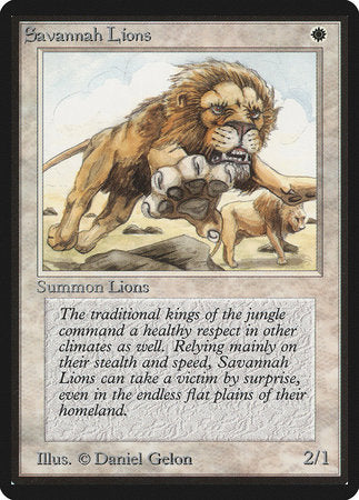 Savannah Lions [Limited Edition Beta] | Chromatic Games