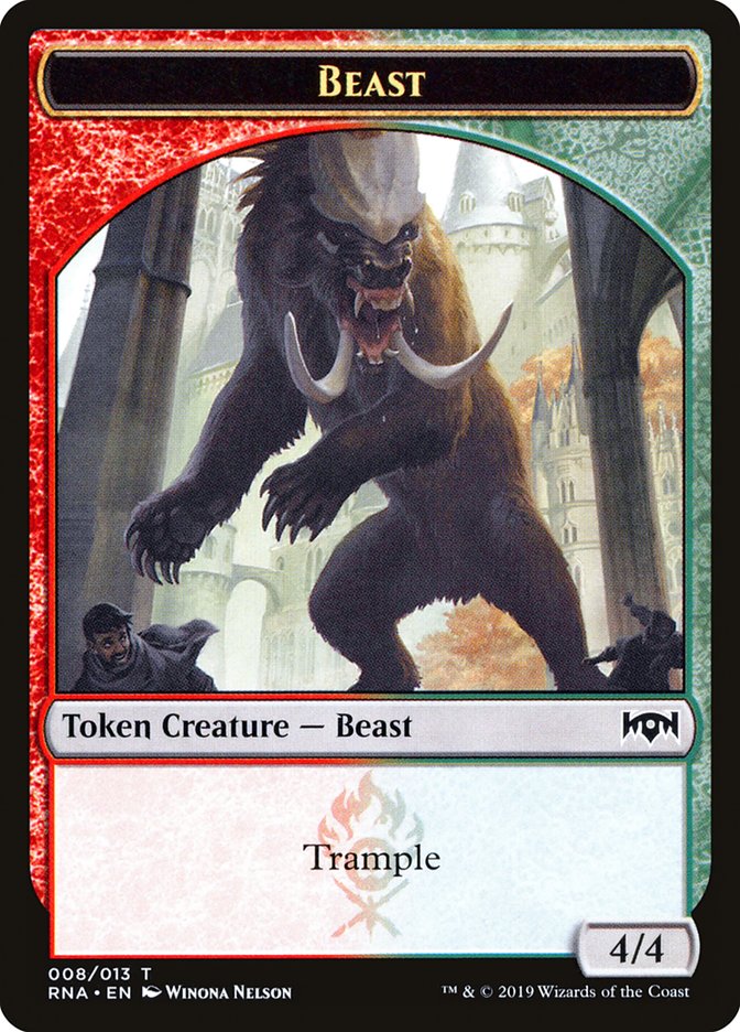 Beast Token [Ravnica Allegiance Tokens] | Chromatic Games