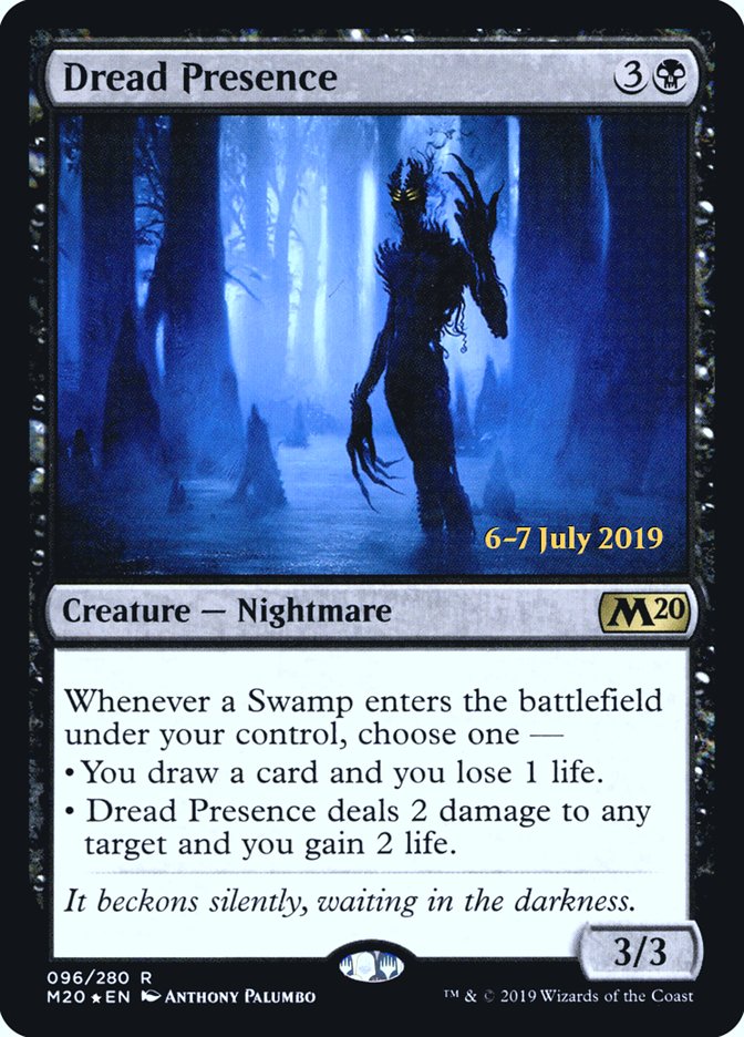 Dread Presence [Core Set 2020 Prerelease Promos] | Chromatic Games