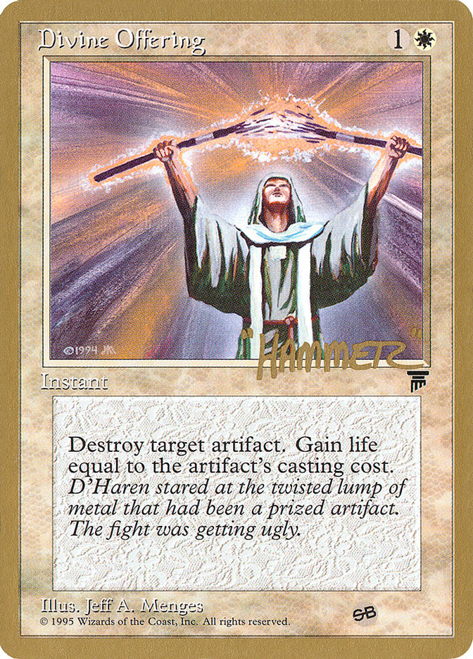 Divine Offering (Shawn "Hammer" Regnier) (SB) [Pro Tour Collector Set] | Chromatic Games