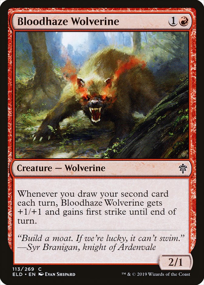 Bloodhaze Wolverine [Throne of Eldraine] | Chromatic Games