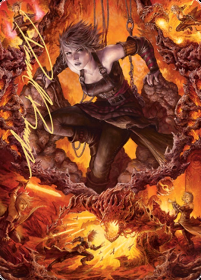 Nahiri, Heir of the Ancients 2 Art Card (Gold-Stamped Signature) [Zendikar Rising Art Series] | Chromatic Games