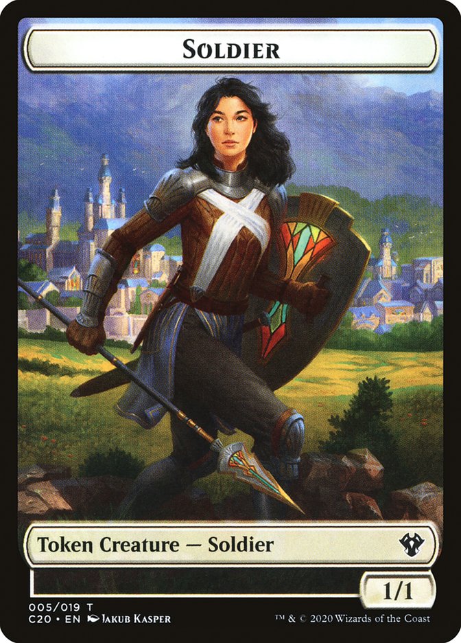 Elemental (003) // Soldier Double-Sided Token [Commander 2020 Tokens] | Chromatic Games