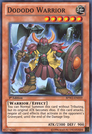 Dododo Warrior [BPW2-EN059] Super Rare | Chromatic Games