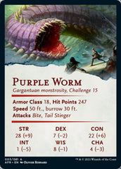 Purple Worm Art Card [Dungeons & Dragons: Adventures in the Forgotten Realms Art Series] | Chromatic Games