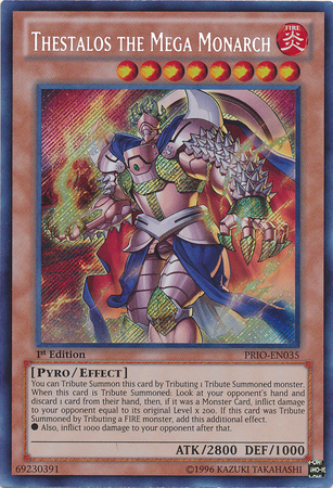 Thestalos the Mega Monarch [PRIO-EN035] Secret Rare | Chromatic Games