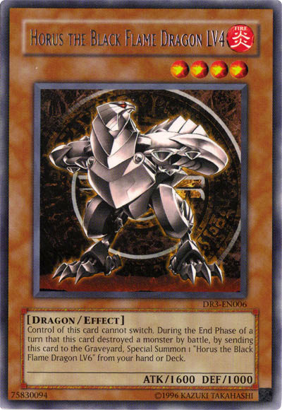 Horus the Black Flame Dragon LV4 [DR3-EN006] Rare | Chromatic Games