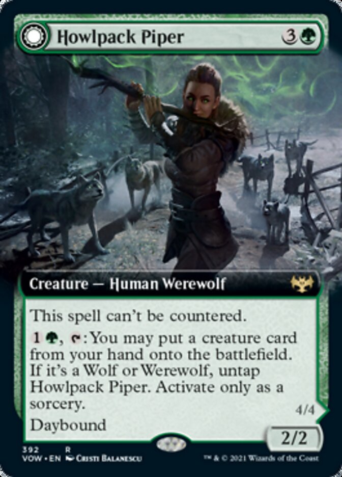 Howlpack Piper // Wildsong Howler (Extended Art) [Innistrad: Crimson Vow] | Chromatic Games