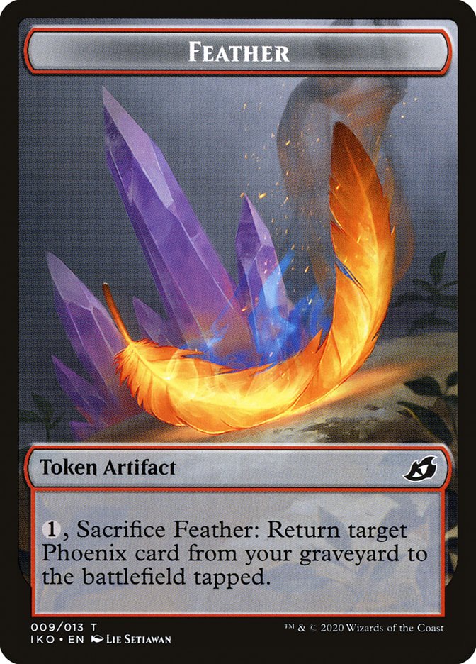 Feather Token [Ikoria: Lair of Behemoths Tokens] | Chromatic Games