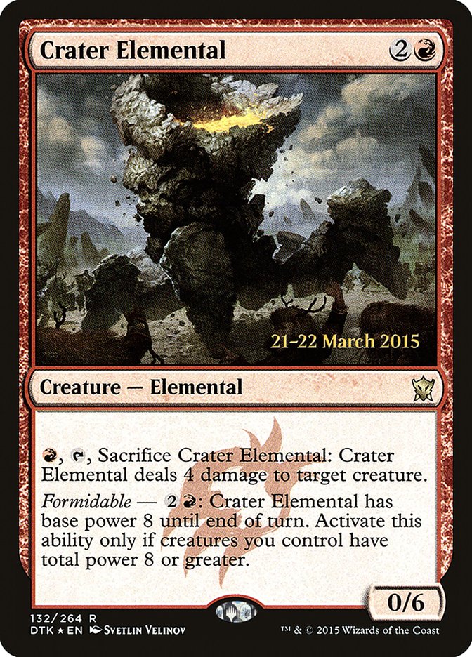 Crater Elemental [Dragons of Tarkir Prerelease Promos] | Chromatic Games