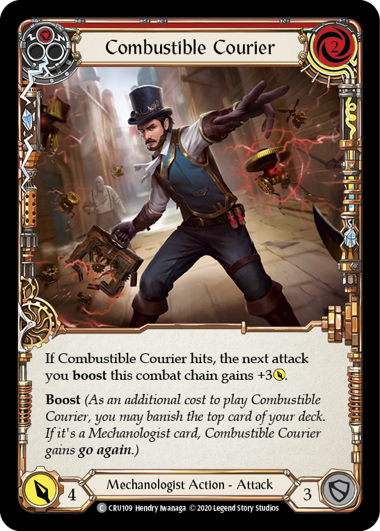 Combustible Courier (Red) [CRU109] (Crucible of War)  1st Edition Normal | Chromatic Games