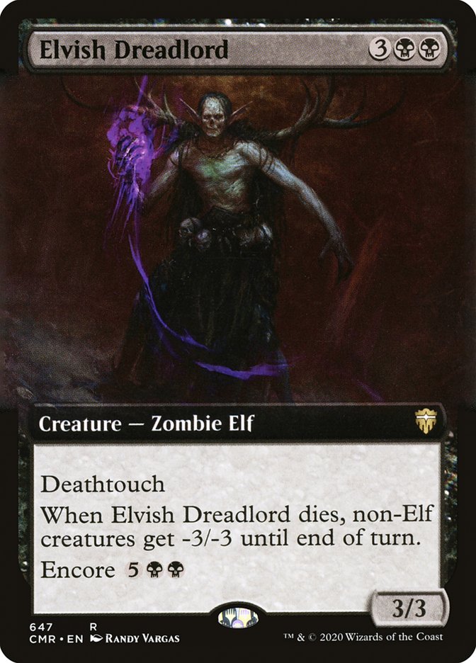 Elvish Dreadlord (Extended Art) [Commander Legends] | Chromatic Games