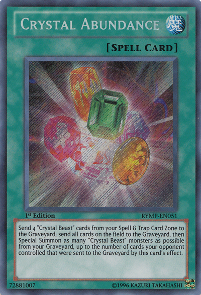 Crystal Abundance [RYMP-EN051] Secret Rare | Chromatic Games