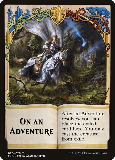 On An Adventure Double-Sided Emblem [Challenger Decks 2020 Tokens] | Chromatic Games