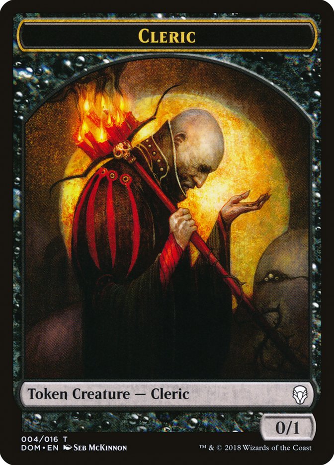 Cleric Token [Dominaria Tokens] | Chromatic Games