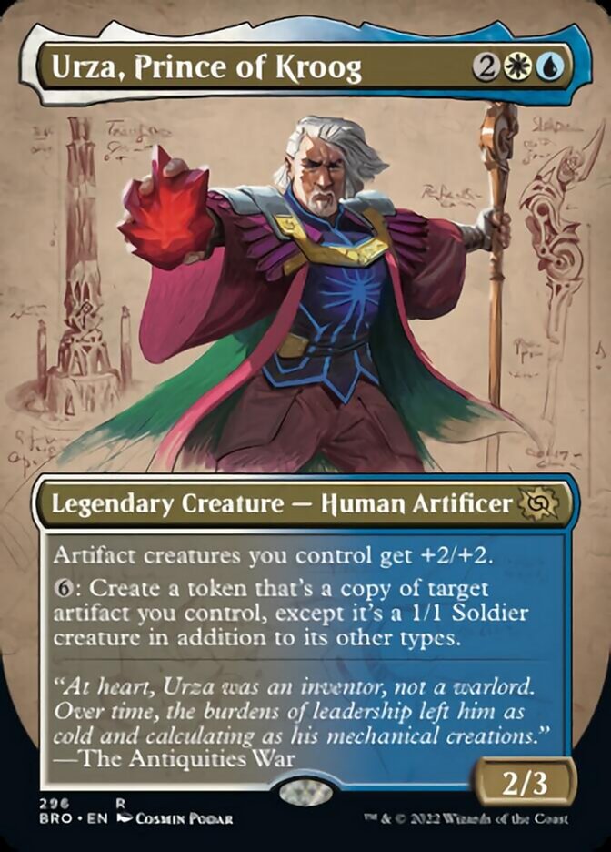 Urza, Prince of Kroog (Borderless Alternate Art) [The Brothers' War] | Chromatic Games